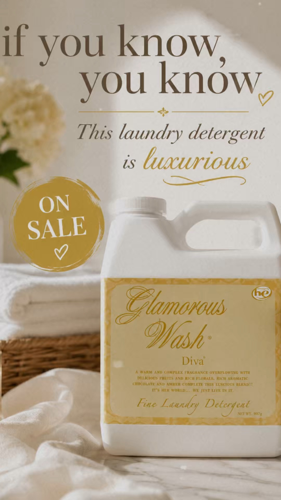 If you know, you know. 🤍✨

This laundry detergent is pure luxury in a bottle. The scent lingers for days, makes the entire house smell amazing, and somehow turns an ordinary chore into a little act of self-care. Once you try it, it’s hard to go back.
And the best part? It’s on sale right now. 
-

Glamorous Wash, Diva laundry detergent, luxury laundry products, best smelling laundry detergent, laundry essentials, home favorites, cleaning routine, cozy home finds, elevated everyday living, luxury home products, laundry room inspiration, home influencer favorites, long lasting laundry scent, homemaking inspiration, detergent on sale
