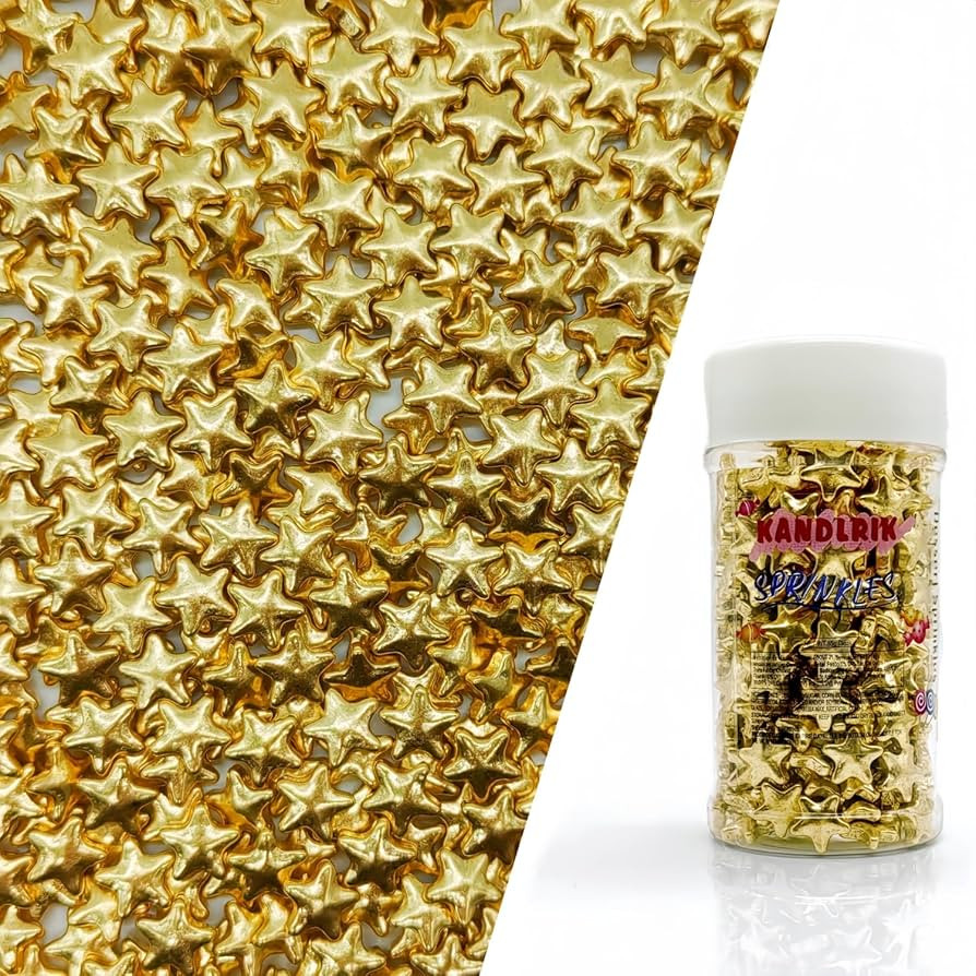 10mm Super Gold Stars Sprinkles Edible Stars Cake Decorating Stars Cake Decorations Cupcake Toppe... | Amazon (US)
