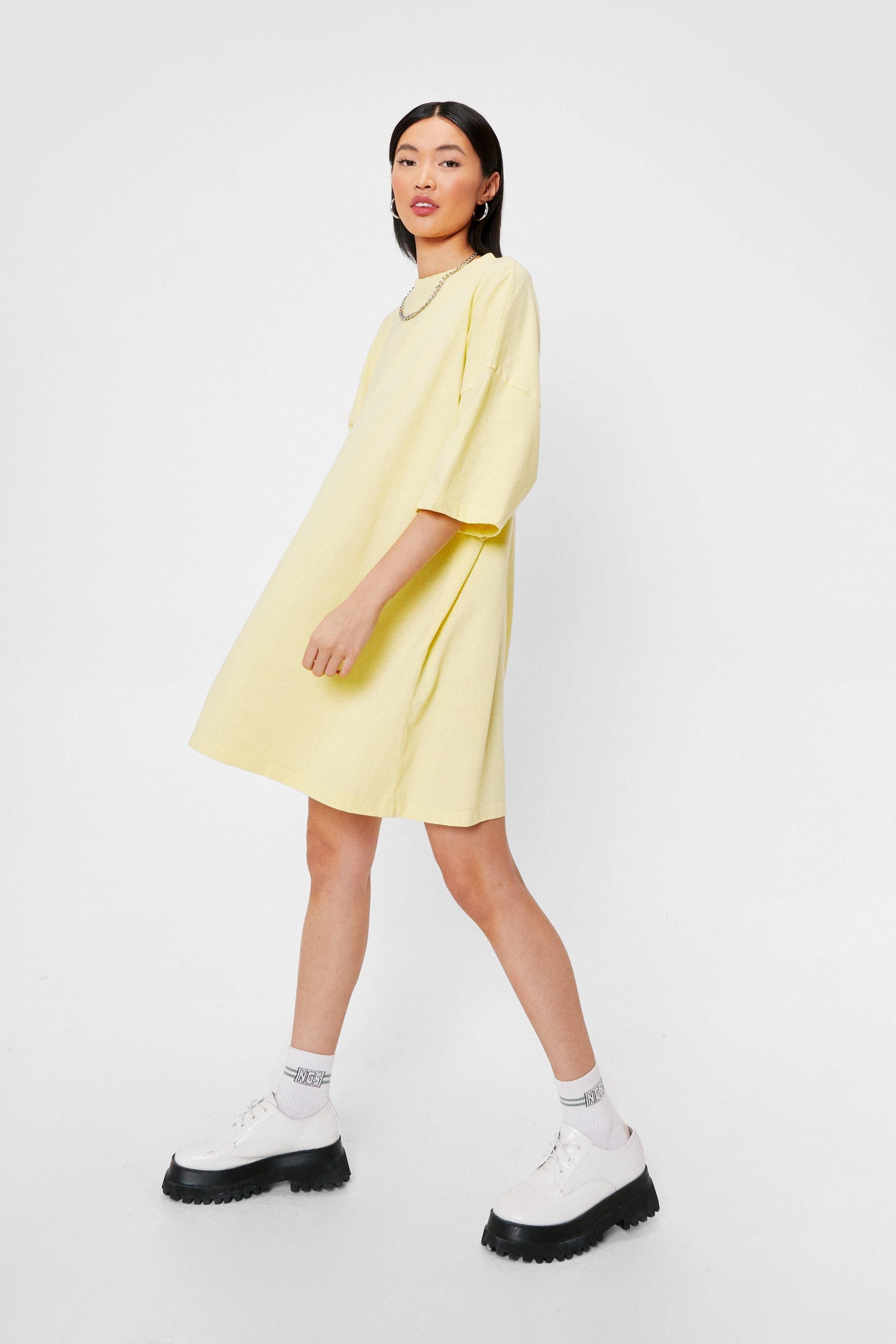 Oversized Short Sleeve Mini T-Shirt Dress | Nasty Gal (US)