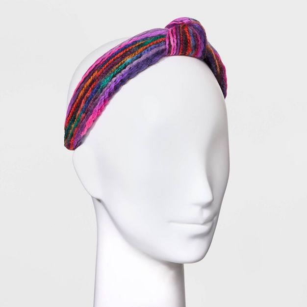 Yarn Knit Knot Top Headband - Universal Thread&#8482; Pink | Target