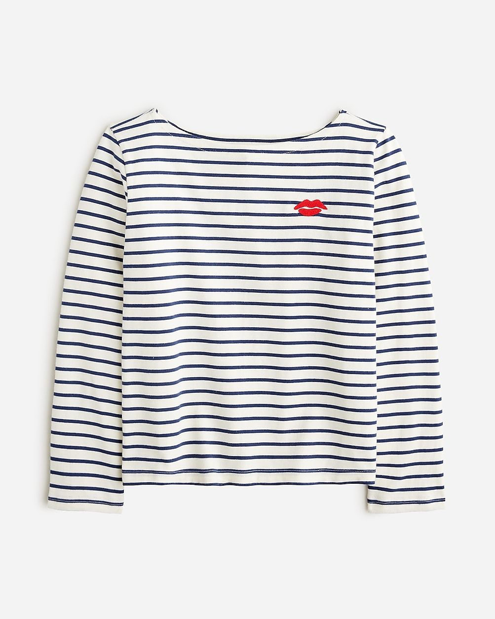 Classic mariner cloth boatneck T-shirt with embroidery | J.Crew US