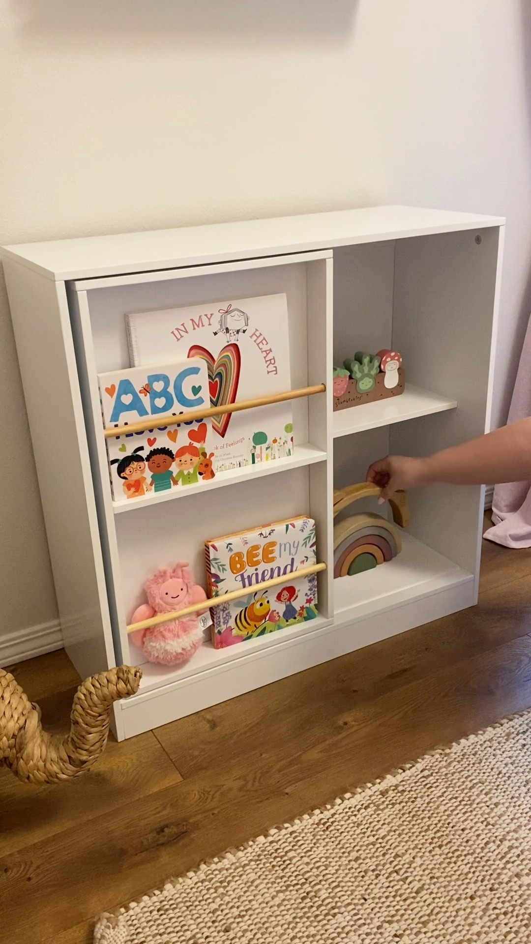 Aldi bookshelf with toy box new arrivals