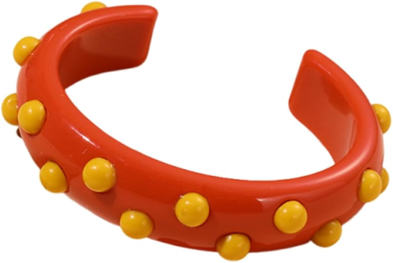 Punk Colorful Shimmer Acrylic Resin Bangle Bracelet Transparent Plastic Wristbands Wide Irregular... | Amazon (US)