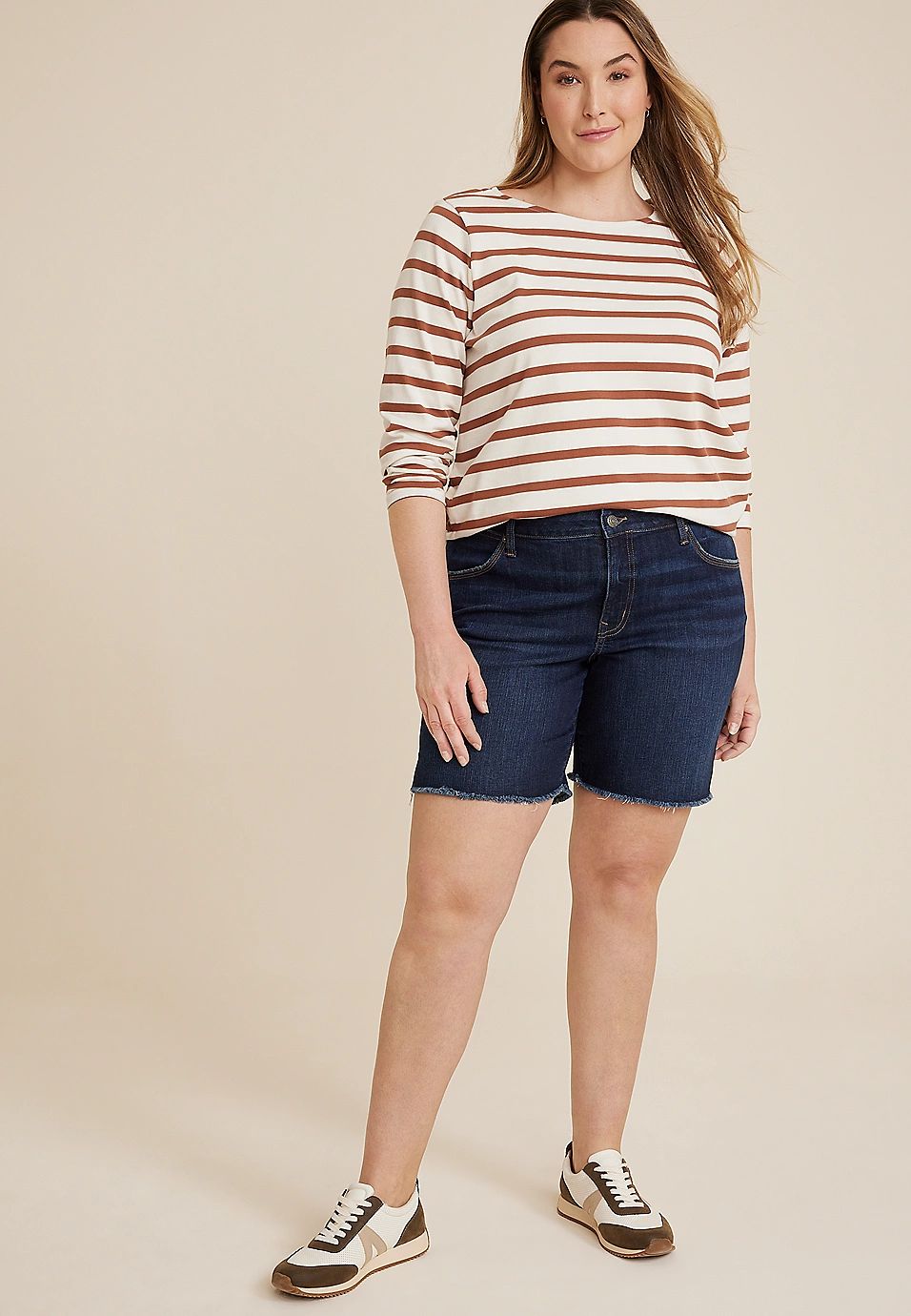 Plus Size m jeans by maurices™ Classic Curvy High Rise 8in Bermuda Short | Maurices