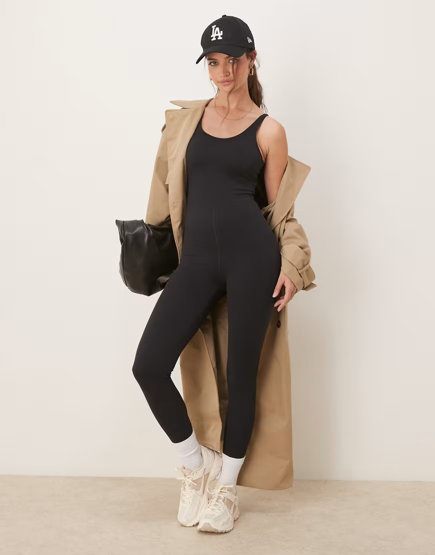Nike Training Zenvy Dri-FIT soft touch jumpsuit in black | ASOS (Global)