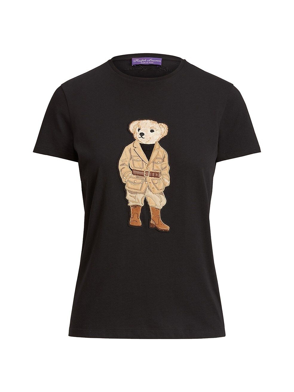 Ralph Lauren Collection Short Sleeve Safari Bear Crewneck T-Shirt | Saks Fifth Avenue