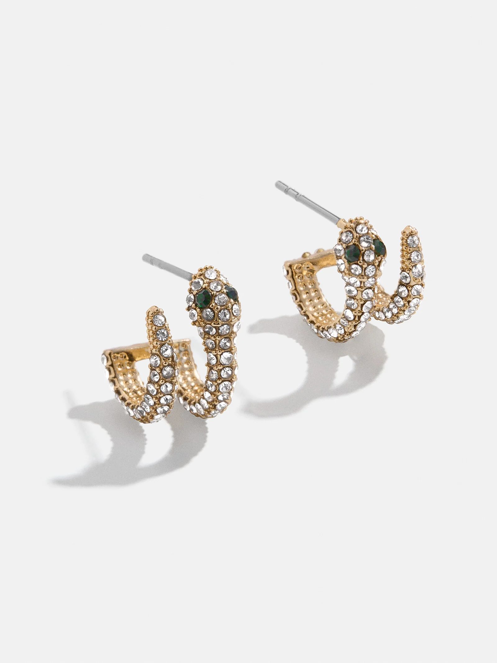 Slithering Spirit Earrings - Clear/Gold | BaubleBar (US)