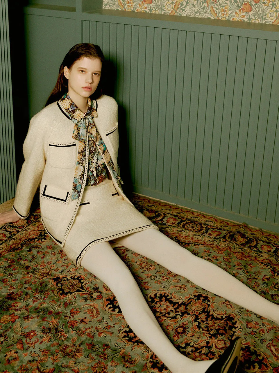 [Premium] Trimmed Winter Tweed Jacket_2color | W Concept (US)