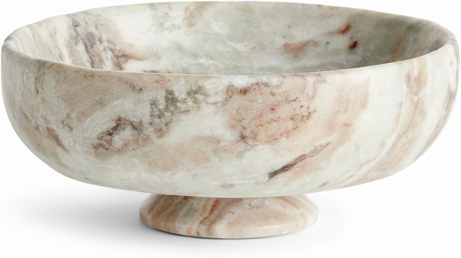 Napa Home & Garden Josephine Footed Bowl - Brown/White Marble - Elegant Design Brown,White | Eleg... | Amazon (US)