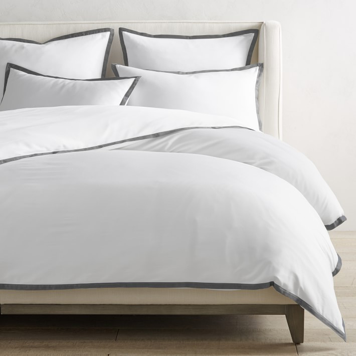 Chambers® Italian Border 300TC Sateen Sheet Set and Duvet Cover Bedding Bundle | Williams-Sonoma