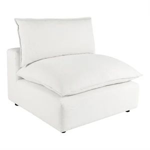 TOV Furniture Cali Pearl Upholstered Armless Chair | Homesquare