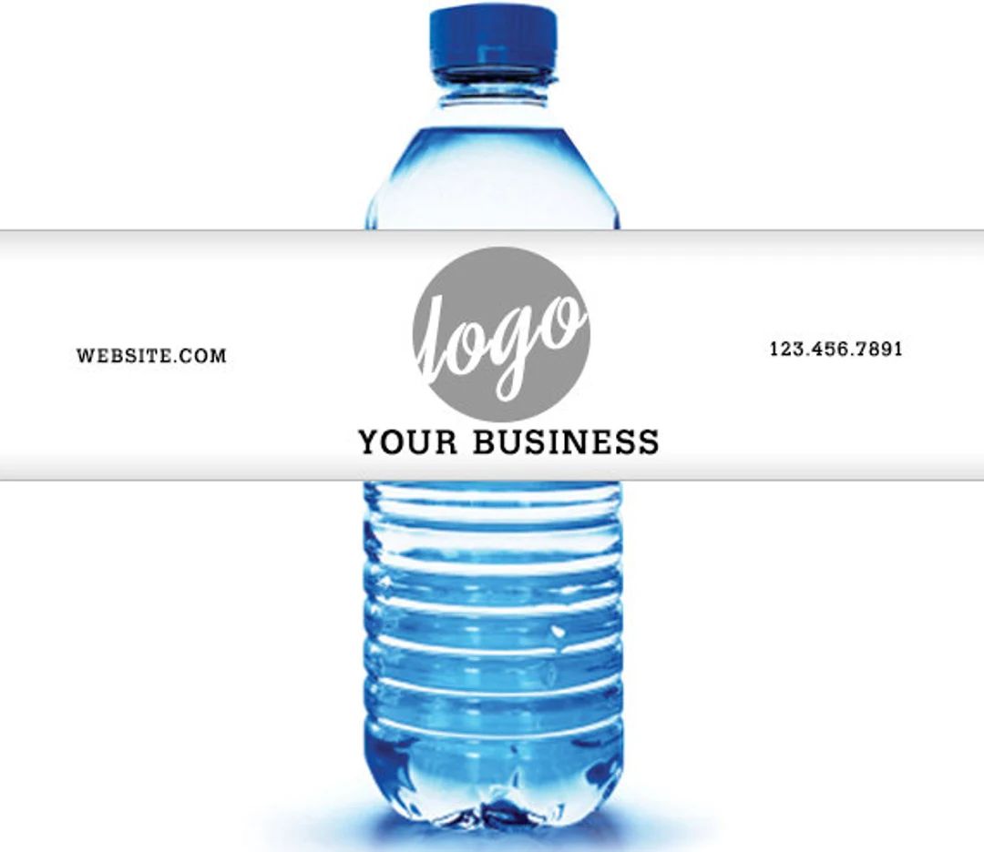 Custom Water Bottle Labels  Your Business Logo or Design  - Etsy | Etsy (US)