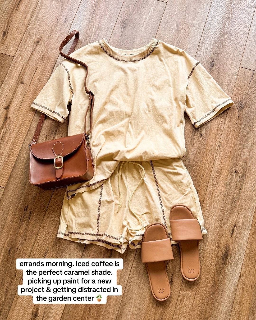 amazon fashion! 100% cotton matching set. 

errands morning. iced coffee is the perfect caramel shade. picking up paint for a new project & getting distracted in the garden center

#LTKSeasonal #LTKSaleAlert #LTKootd