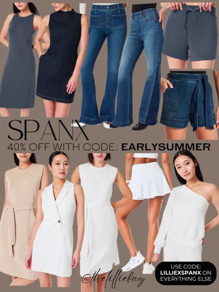 SPANX sale! 40% off select styles using code: EARLYSUMMER 
Today is the last day! Sharing some must haves on IG! ✨✨✨

Use code: LILLIEXSPANX on everything else! (Excludes sale)

Summer outfit. Active wear. Jeans. Graduation party. Travel outfit. White dress. Spanx. White jeans. Summer style. 

#LTKSeasonal #LTKStyleTip #LTKSaleAlert