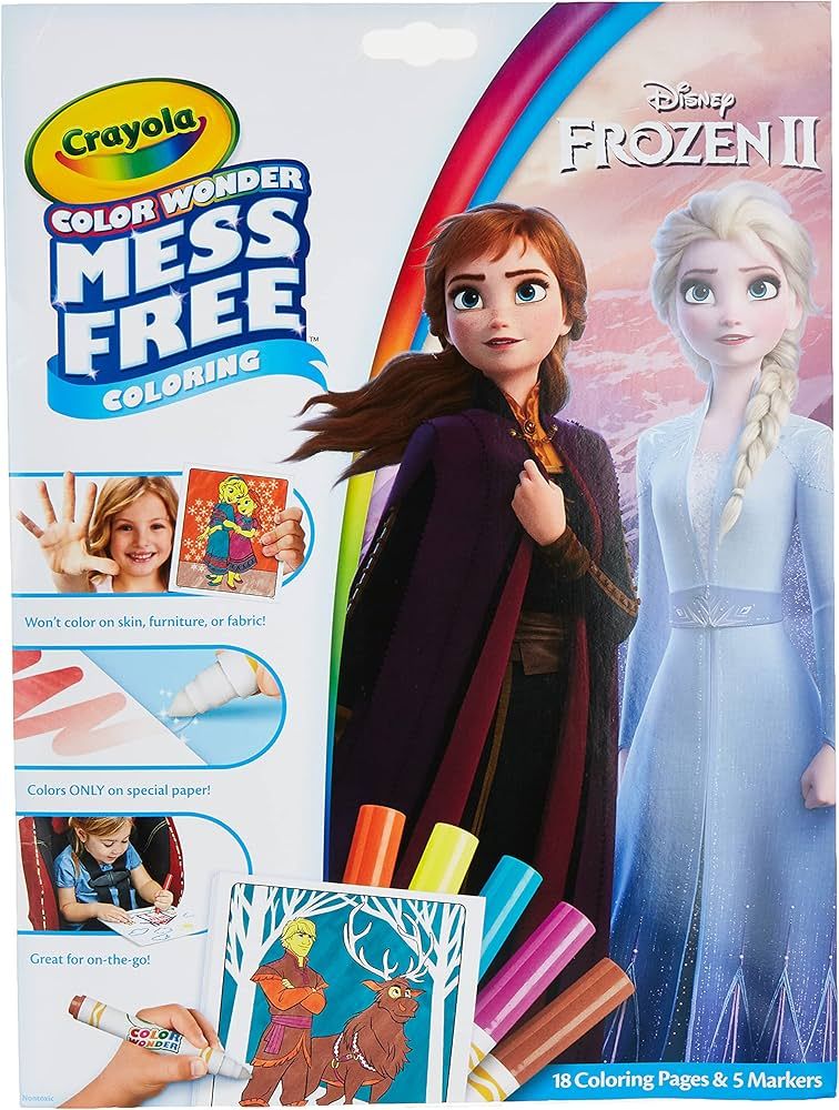 Crayola Color Wonder Frozen Coloring Pages & Markers, Mess Free Coloring, Gift for Kids, Age 3, 4... | Amazon (US)