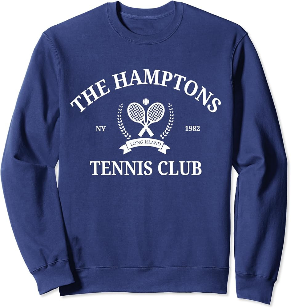 The Hamptons Tennis Club Vintage Style Aesthetic Crewneck Sweatshirt | Amazon (US)