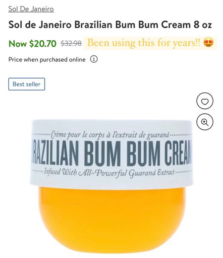 My favorite Brazilian Bum Bum cream lotion is on sale for $20 at Walmart 

#LTKunder50 #LTKbeauty #LTKsalealert
