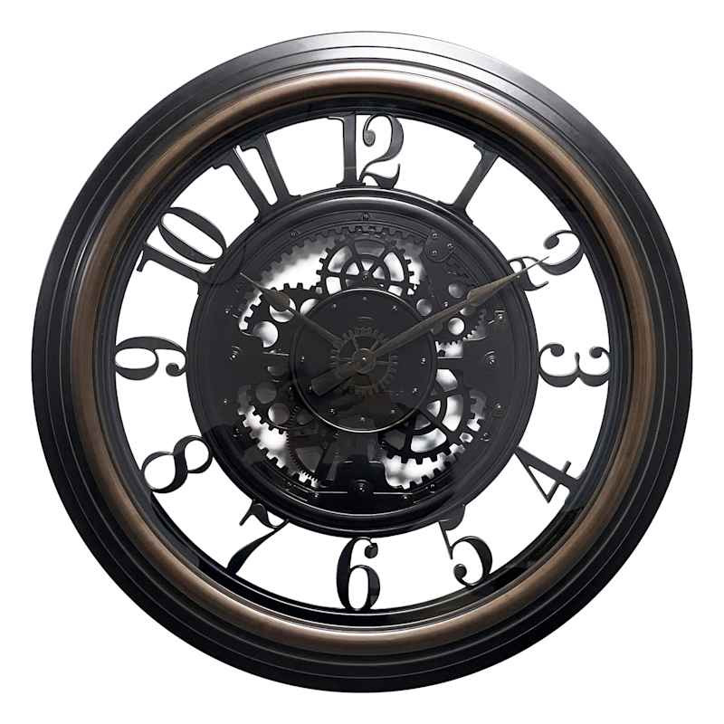 Bronze Gears Wall Clock, 28" | At Home