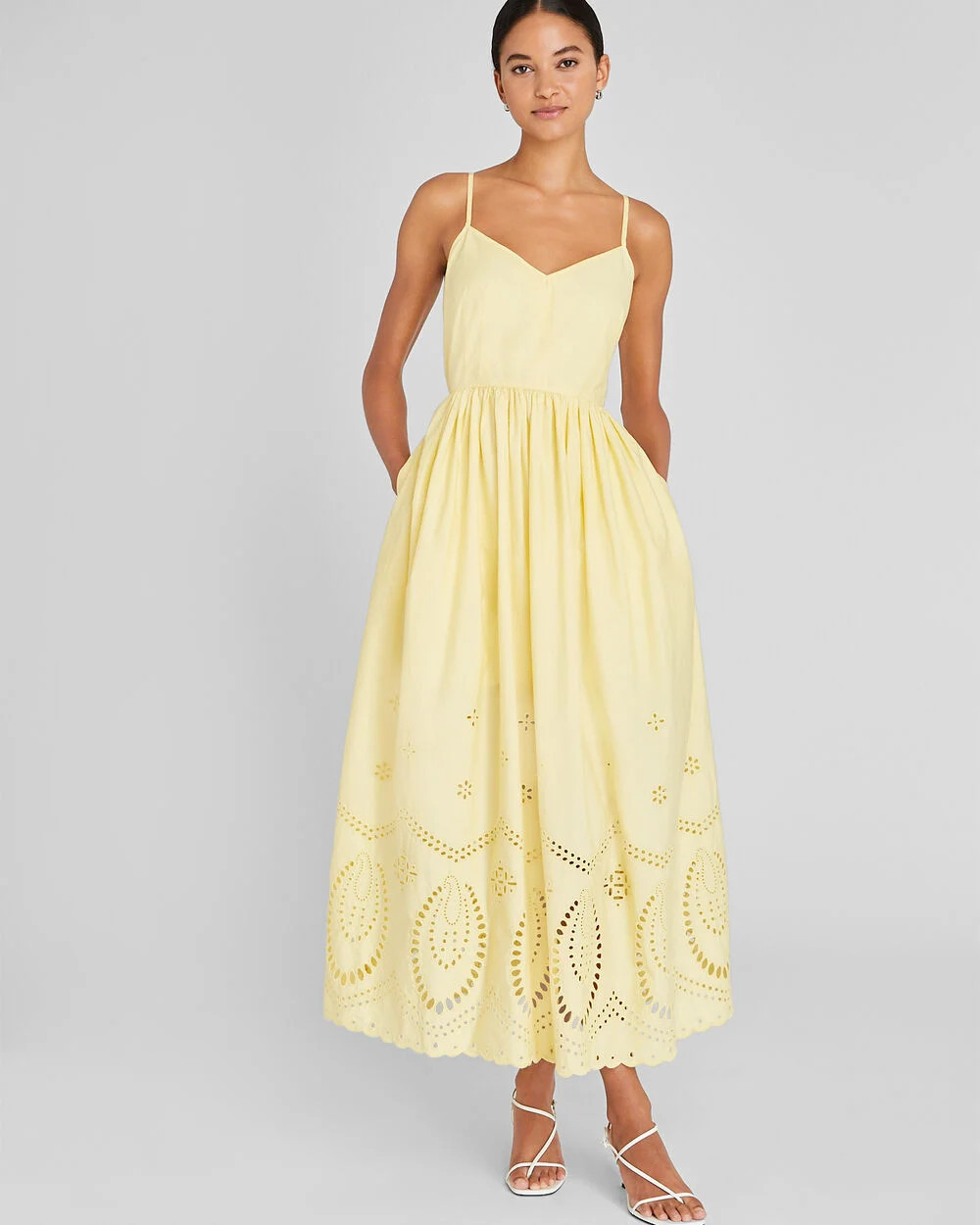 Embroidered Eyelet Maxi Dress | Club Monaco (Global)