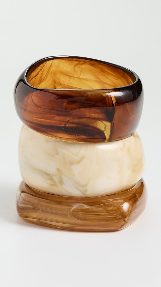Caramel Swirl Resin Bangle Set | Shopbop
