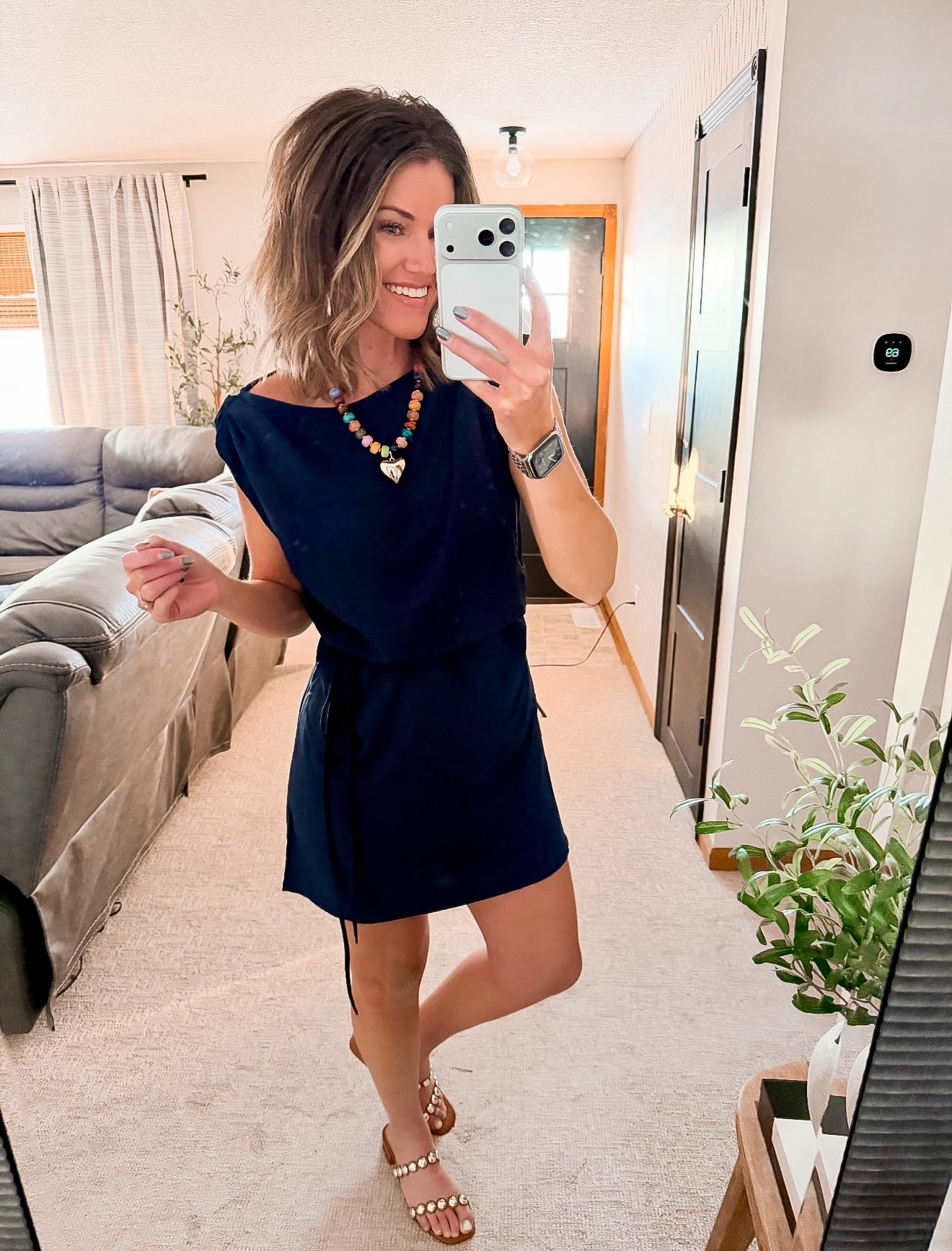 This dress is an Amazon find and less than $20!! 
Wearing medium 