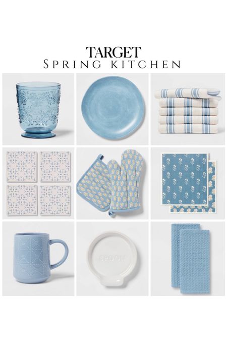Target spring new arrivals, spring kitchen accessories, blue and white decor , blue dishes spring entertaining target threshold studio McGee kitchen finds 

#LTKhome #LTKsalealert #LTKunder50