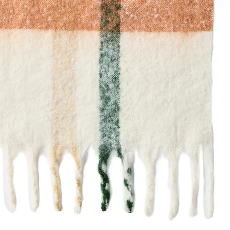 Better Homes & Gardens Faux Mohair Cozy Couch Throw Blanket Ivory Plaid, 50x72" | Walmart (US)