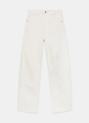 Cream Barrel Leg Jeans | Mint Velvet