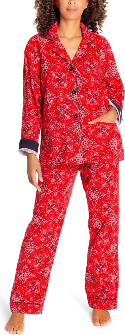 Flannel Pajamas with Headband | Nordstrom