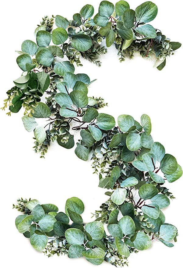 WildIvory Eucalyptus Garland - Lush, Natural Looking Artificial Faux Greenery Garland Vine for We... | Amazon (US)