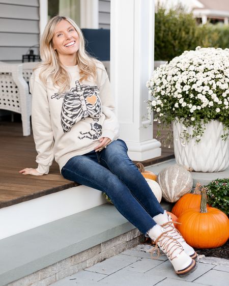 Happy #bumping Halloween! 🎃 Sharing the cutest sweatshirt Halloween costume for all the preggos out there! Swipe 👉🏼 to see the cute matching shirt I got for Eric! 😂 Are you doing couple costumes this year? 
•
•
•


#LTKSeasonal #LTKbump #LTKHalloween