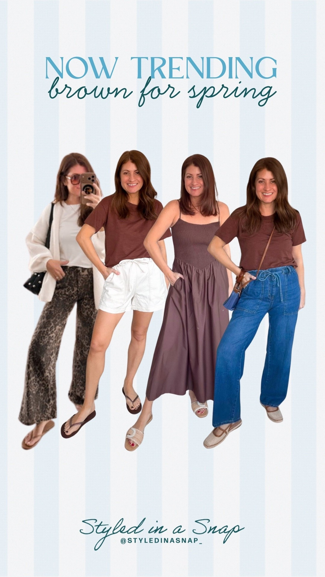 I’m living brown this spring and these outfits are perfection. I love how affordable (and cute) these looks are! These leopard jeans look way more expensive than they are and they are so cute! 
Brown spring outfit inspo 

#LTKOver40 #LTKSeasonal #LTKmomlife