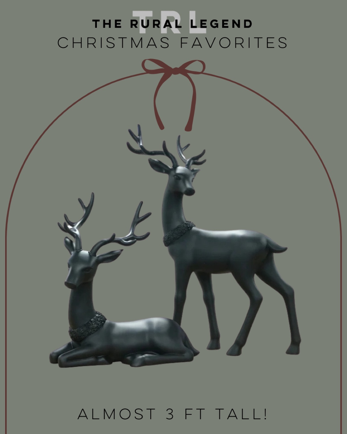 Indoor outdoor large black deer for Christmas and winter decorations!

Walmartt

#LTKSeasonal #LTKFindsUnder100 #LTKHome