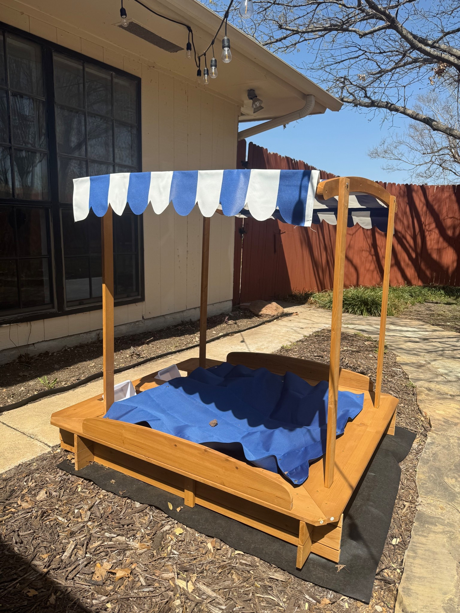 Outdoor sandbox for spring/summer with a toddler ⛱️

#LTKHome #LTKSeasonal #LTKFamily