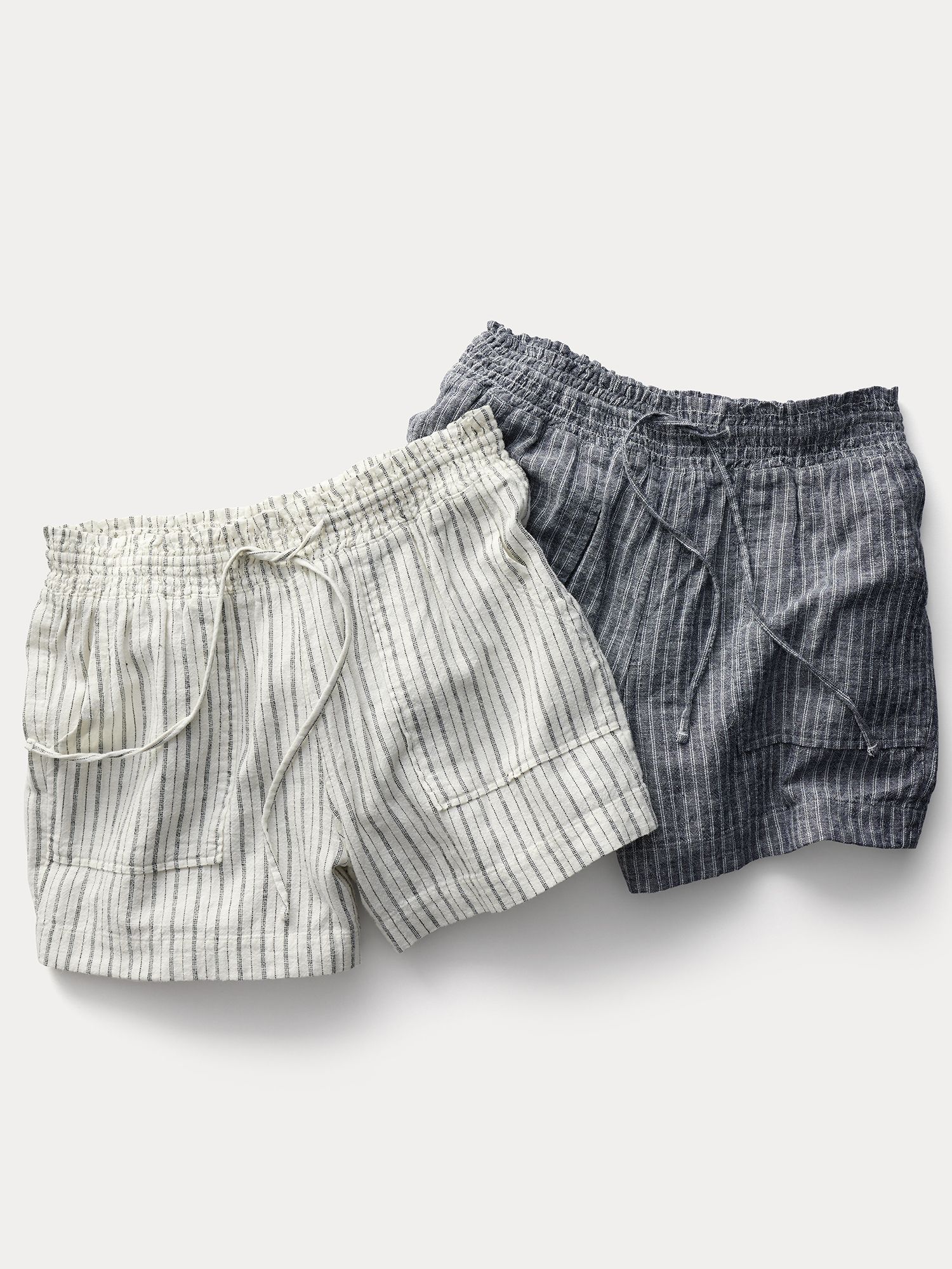 Time and Tru Women's Linen Blend Shorts with Smocked Waist, Sizes XS-XXXL | Walmart (US)