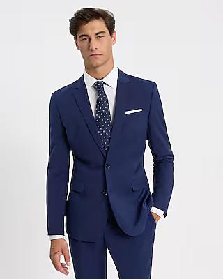 Slim Blue Modern Tech Suit Jacket | Express