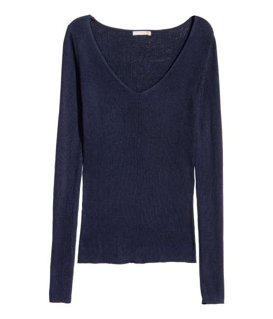 Silk-blend V-neck Sweater | H&M (US)