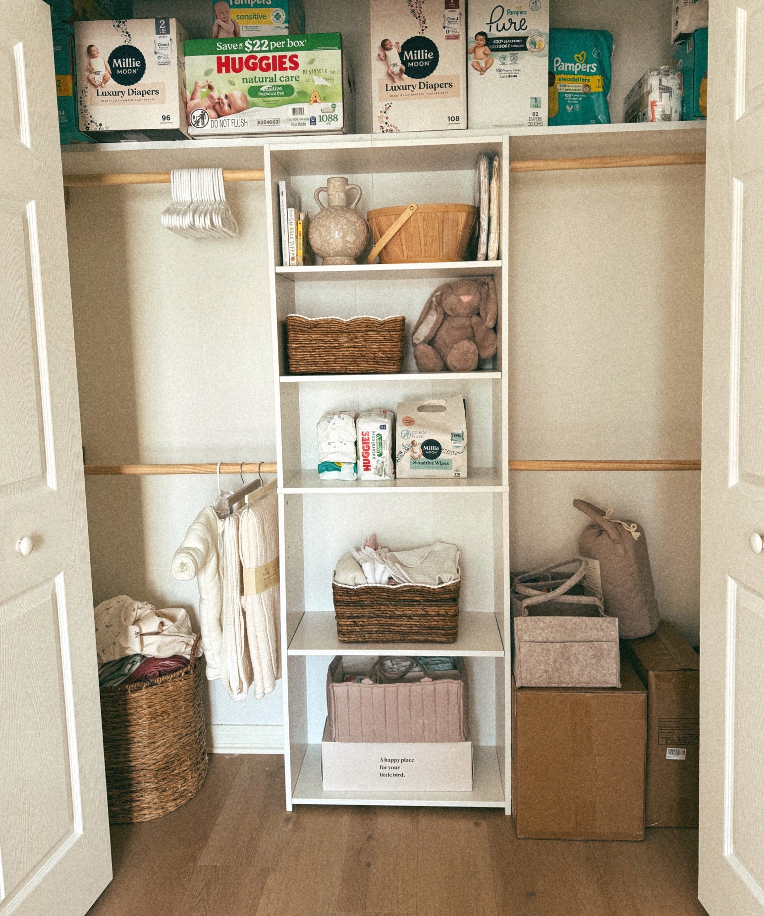 NURSERY CLOSET 
under $100 🪺🧸🧺