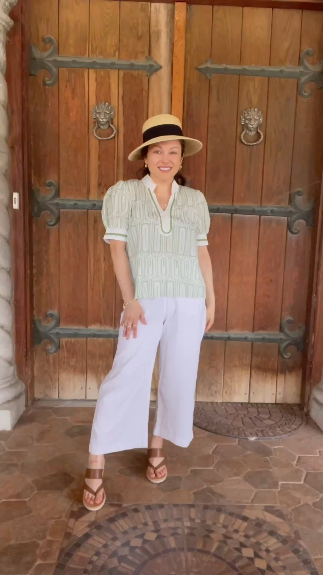 Beautiful blouses and floral tops paired with white wide pants and cute accessories   

#LTKSeasonal #LTKTravel #LTKOver40

#LTKPetite #LTKMidsize