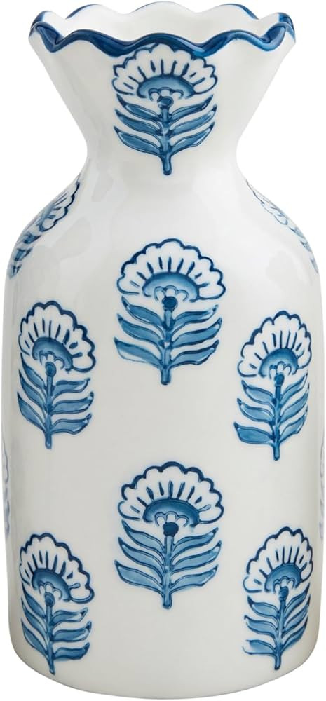 Mud Pie Block Print Bud Vase, Buti, 6.75" x 3.25" | Amazon (US)
