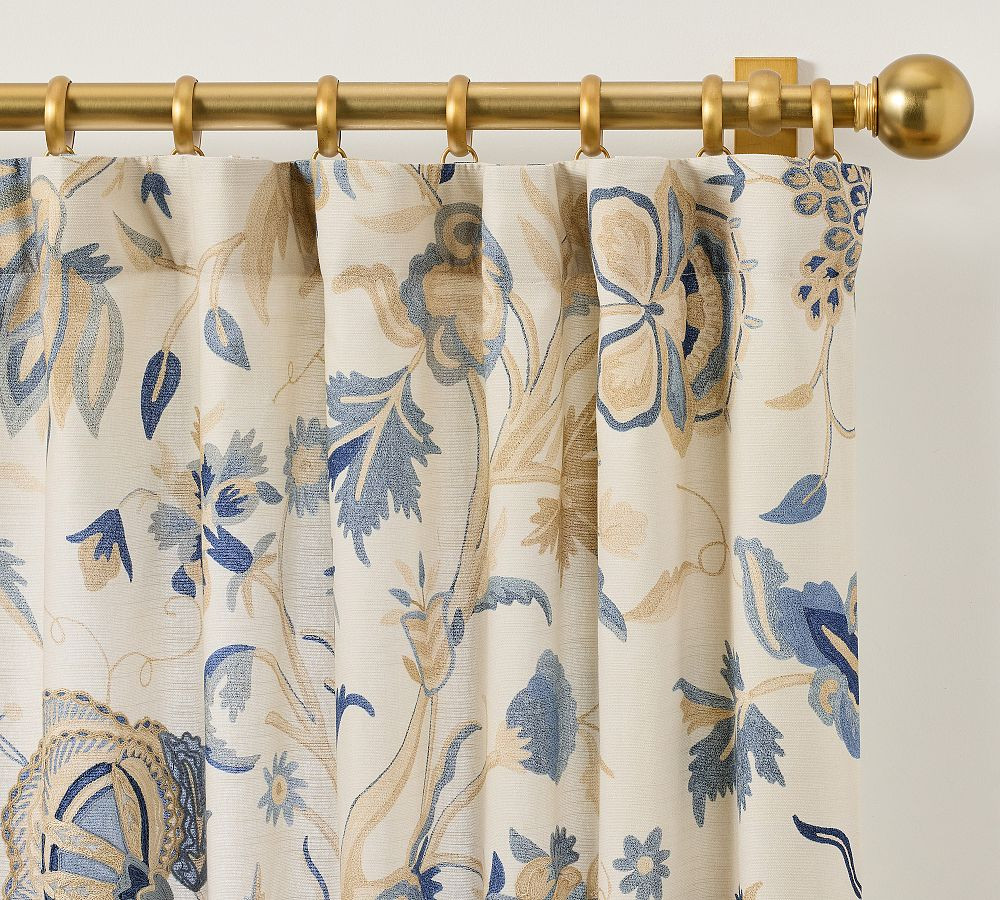 Lydia Palampore Embroidered Curtain | Pottery Barn (US)