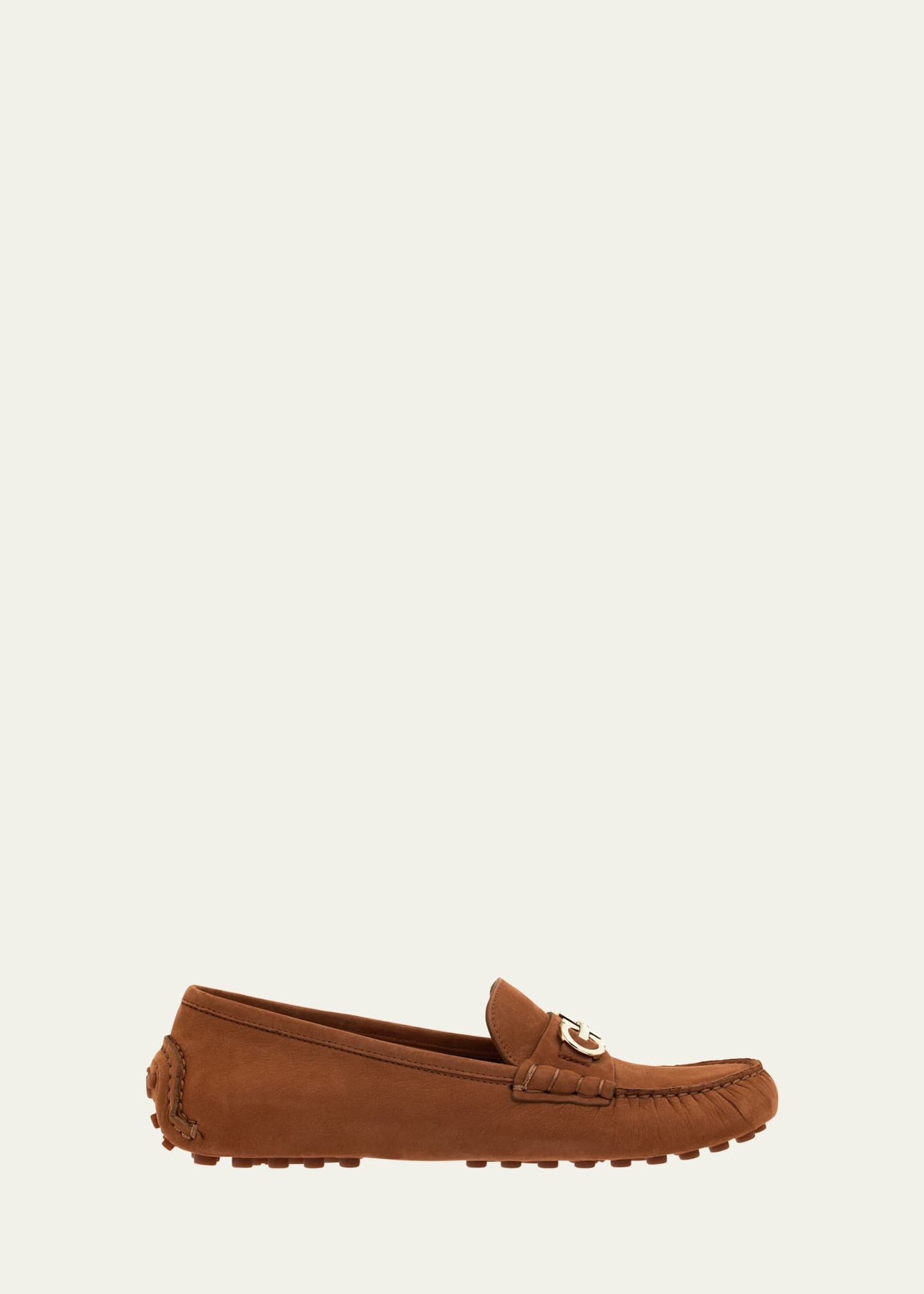 Ferragamo Odilia Suede Gancini Bit Driver Loafers | Bergdorf Goodman