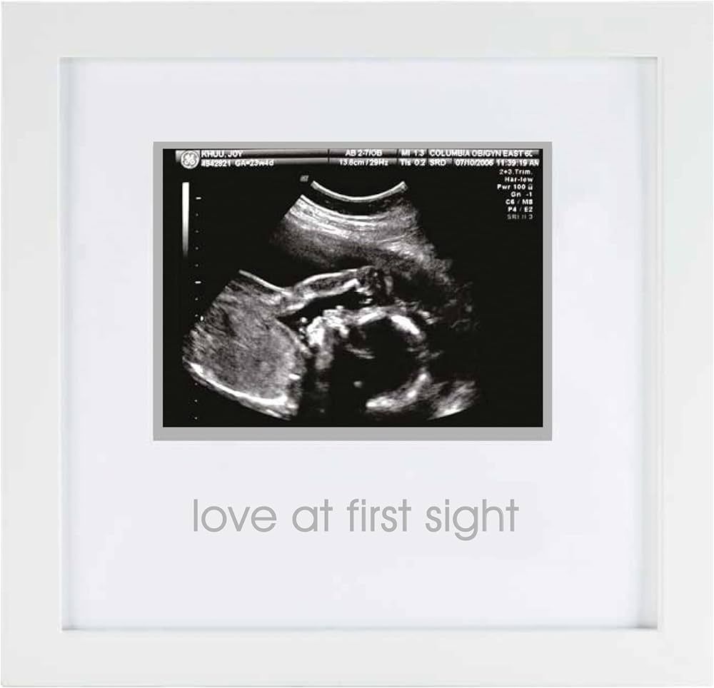 Pearhead Love at First Sight Sonogram Picture Frame, Pregnancy Ultrasound Keepsake Photo Frame, G... | Amazon (US)