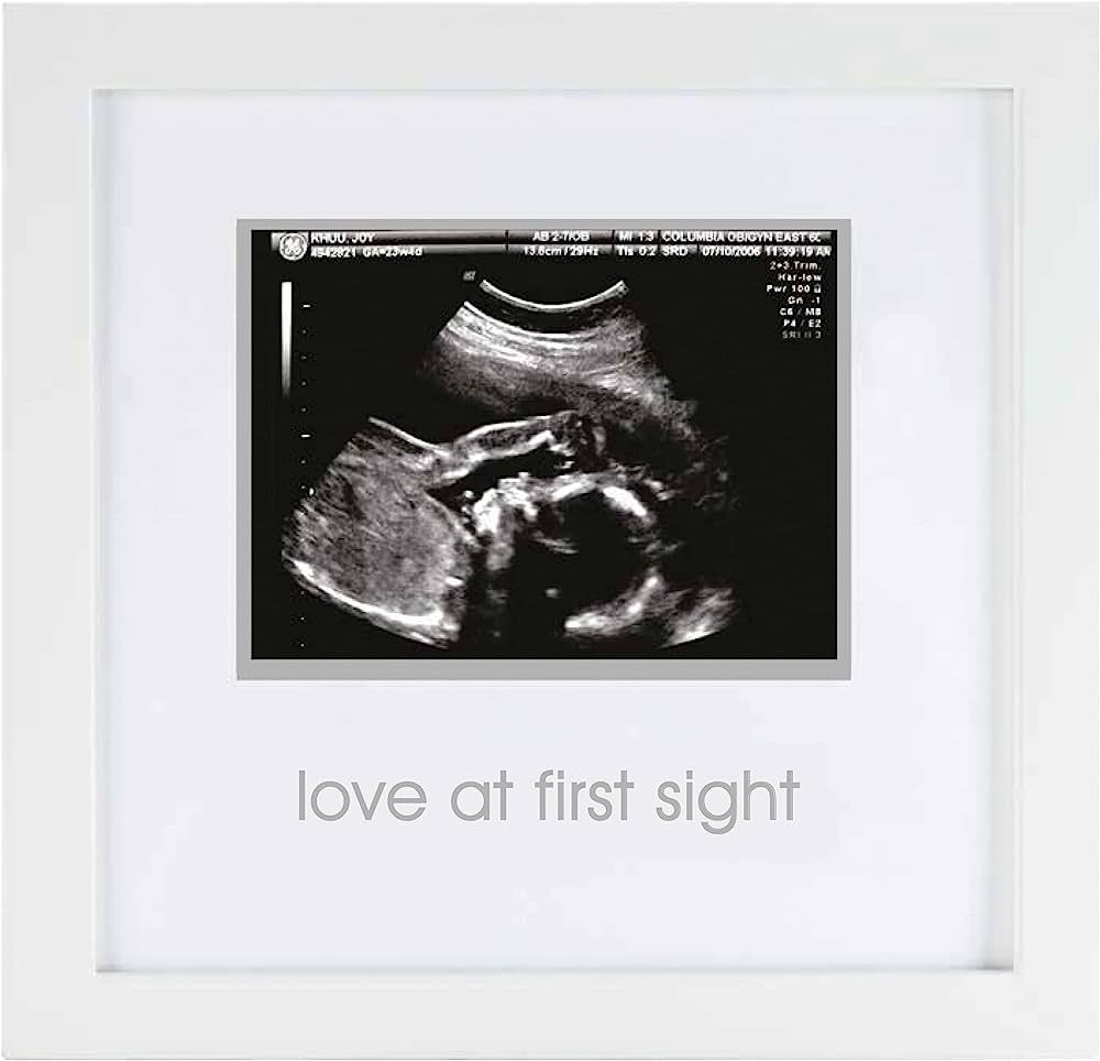 Pearhead Love at First Sight Sonogram Picture Frame, Pregnancy Ultrasound Keepsake Photo Frame, G... | Amazon (US)