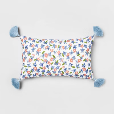Lumbar Ditsy Floral with Corner Tassels - Opalhouse™ | Target