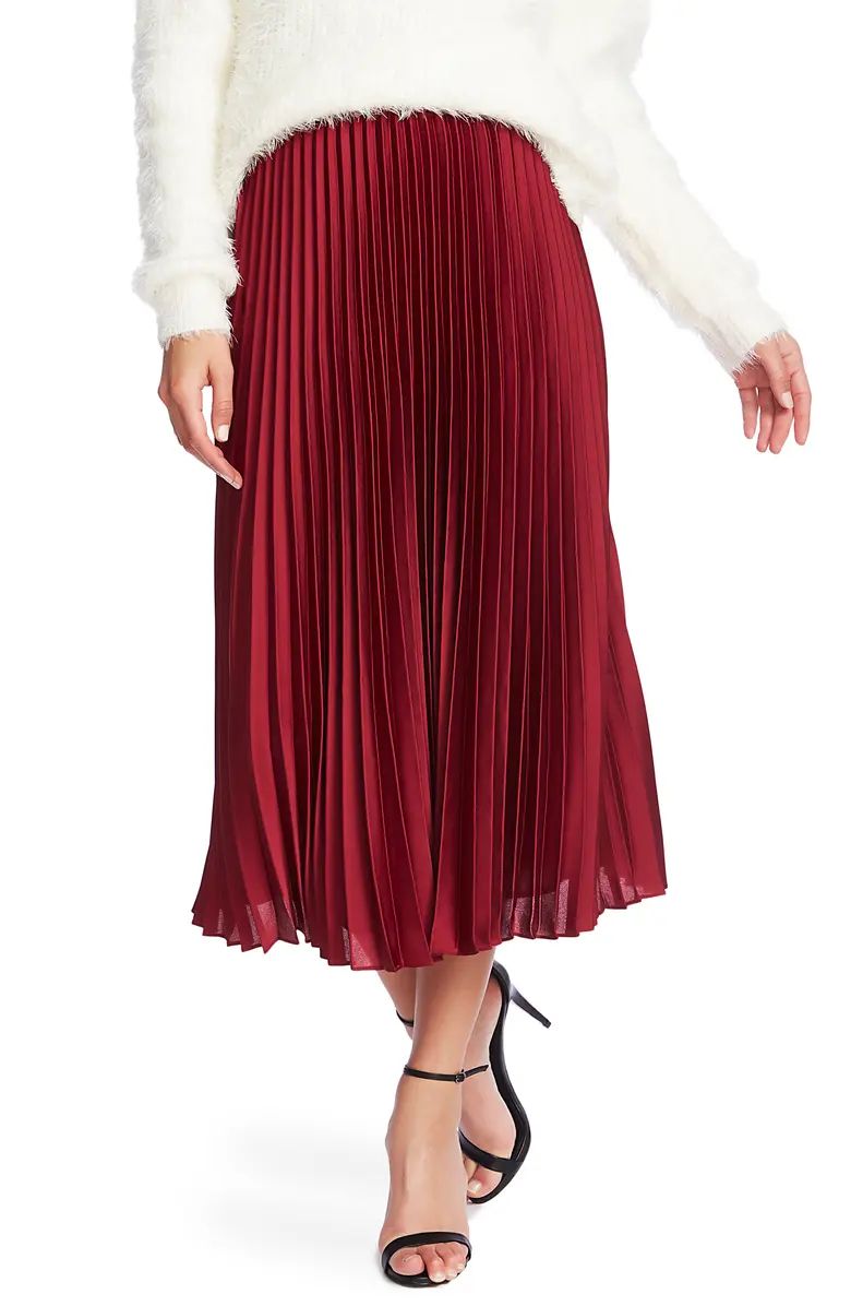 Charmeuse Pleated Midi Skirt | Nordstrom