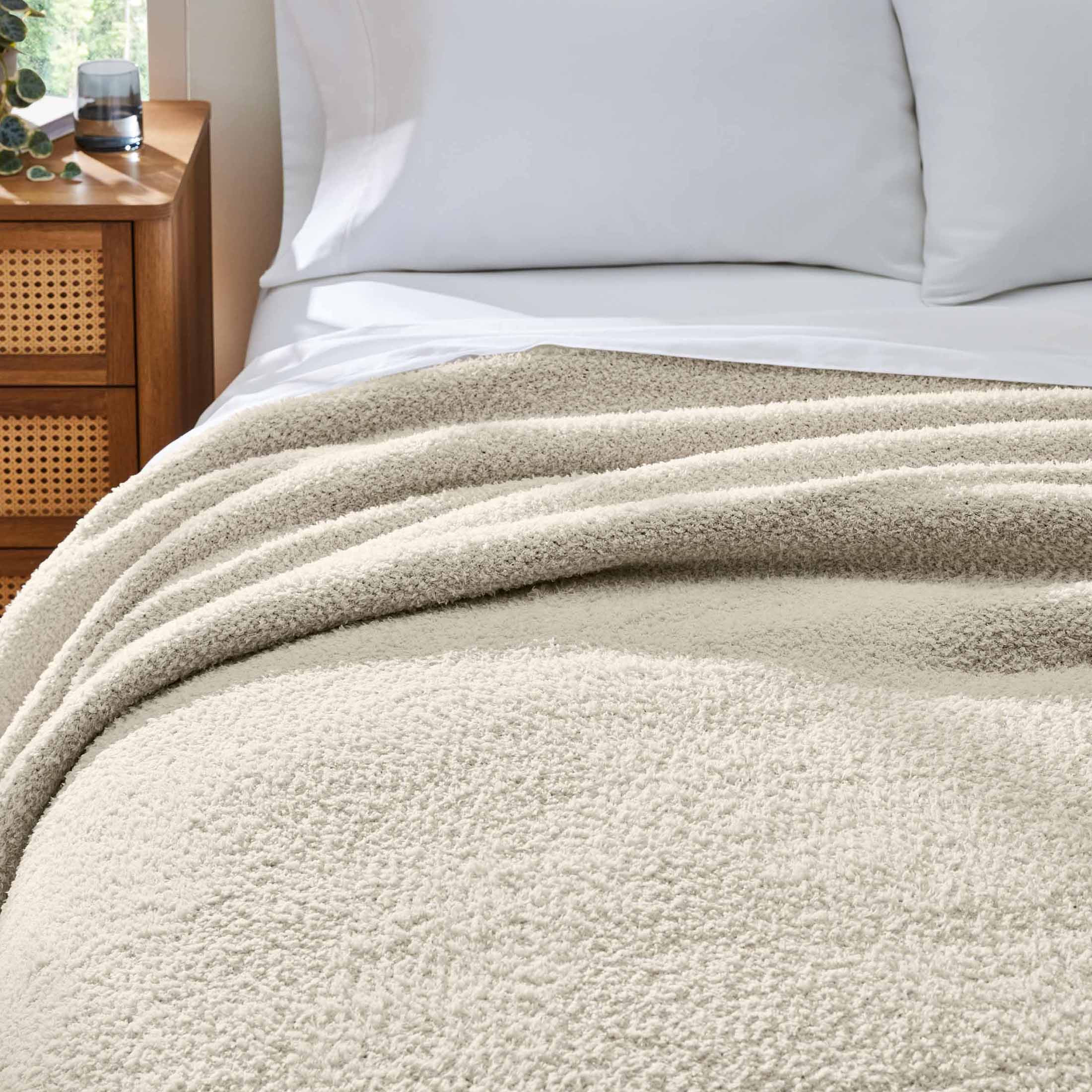 Better Homes & Gardens Cozy Knit Blanket, Beige, Full/Queen | Walmart (US)