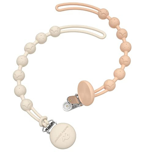 Cuddle Campus Silicone Pacifier Clip Holder with One Piece Design, Pack of 2 Soft Flexible Binky Clips with Texture for Baby Boy and Girl(6m+) | Amazon (US)