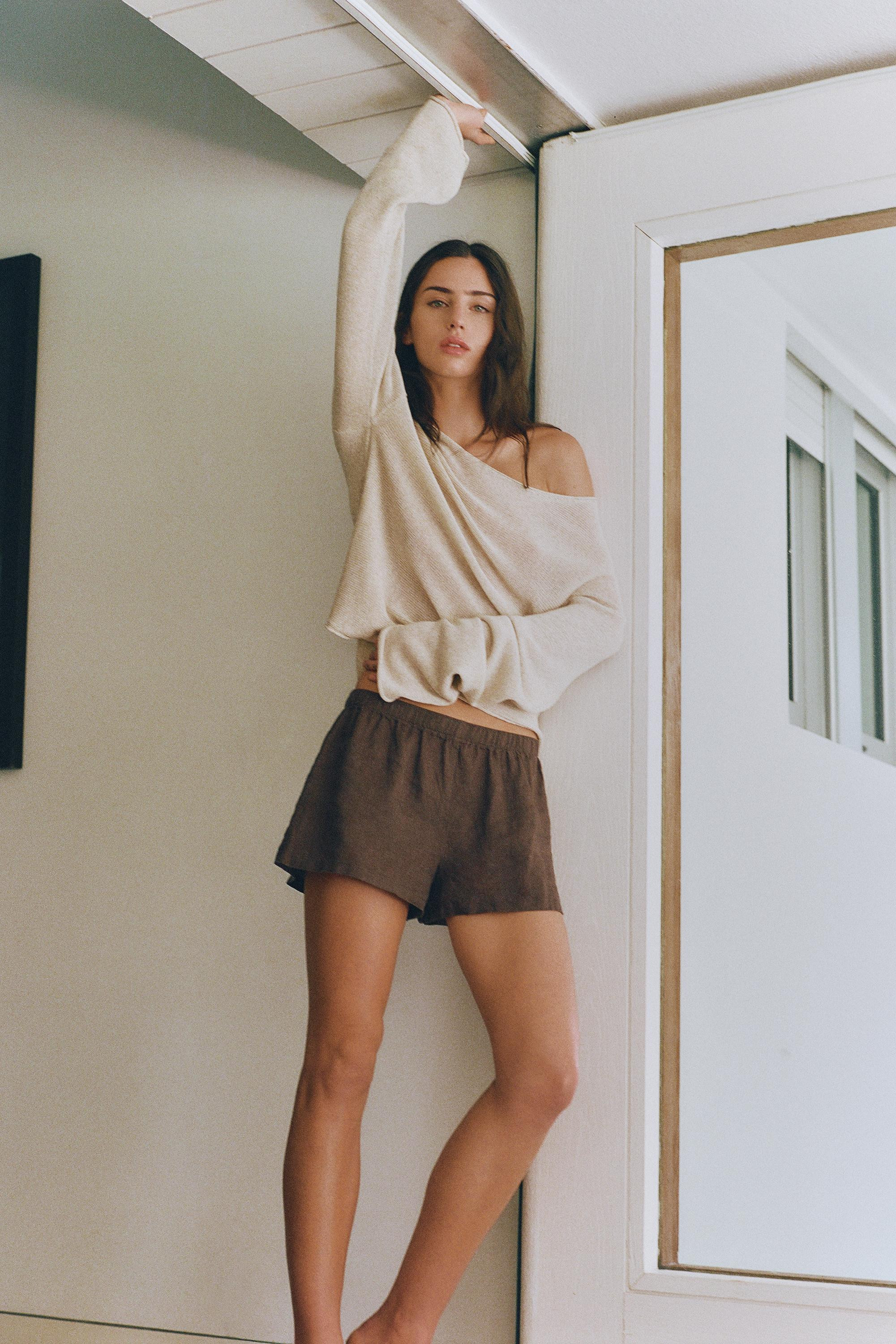 100% Linen Shorts | Pull&Bear United Kingdom | PULL and BEAR UK