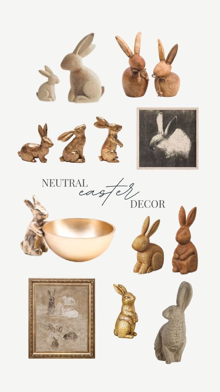 Neutral Easter decor 🤎 some rustic + brass Easter bunnies for your home

#walmart #amazon #target #neutralhome #neutralhomedecor #homedecoronabudget #budgethomedecor #moderncottage #rustichome #vintagedecor 

#LTKhome #LTKSeasonal